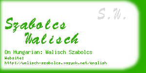 szabolcs walisch business card